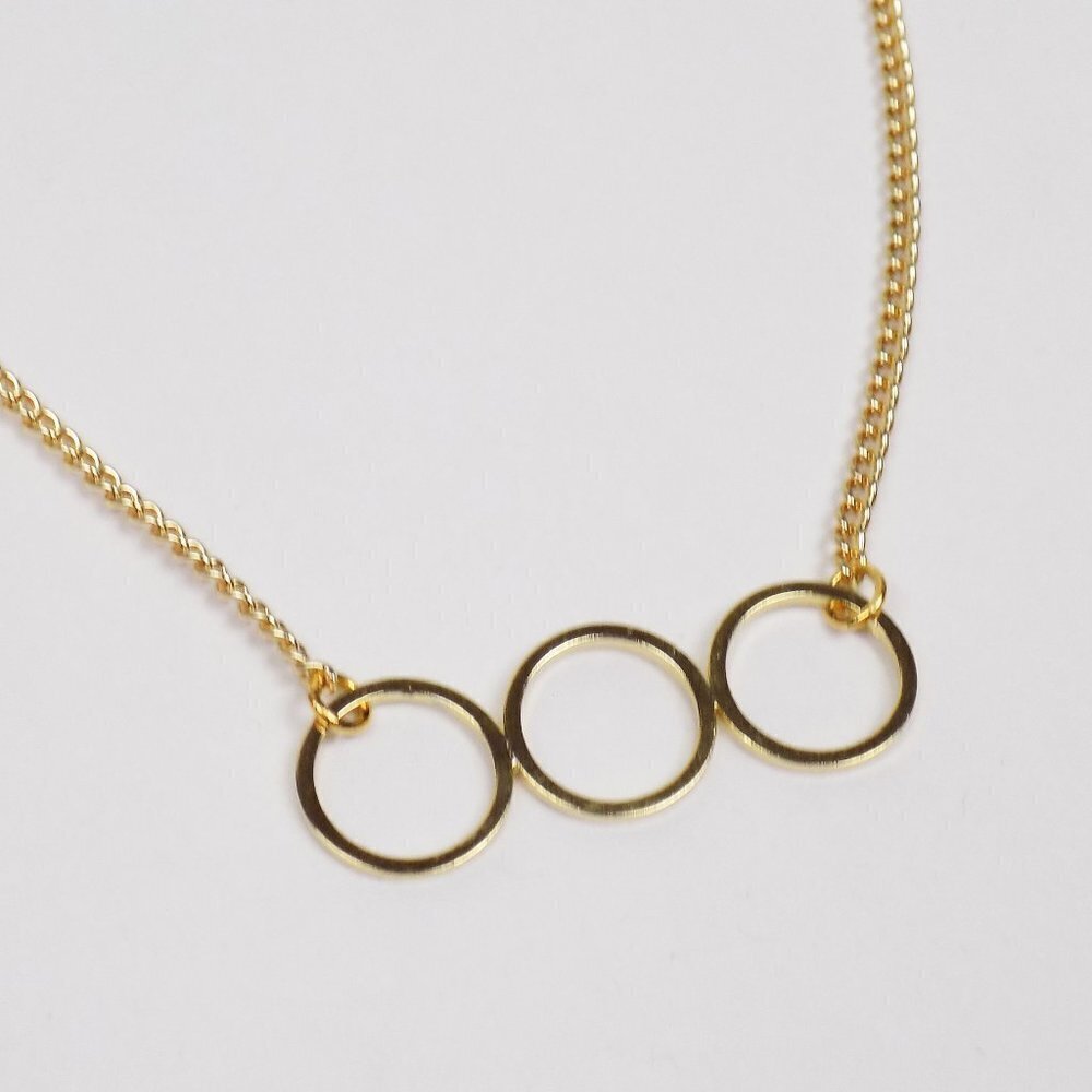 new dainty layering necklace circle disco geo minimal